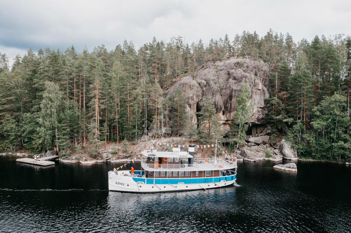 MS Aino -laiva Astuvansalmessa elokuussa 2021. Kuva: Jonne Vaahtera, Kixit Oy