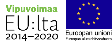 Euroopan unionin aluekehitysrahaston logo ja vipuvoimaa-logo.